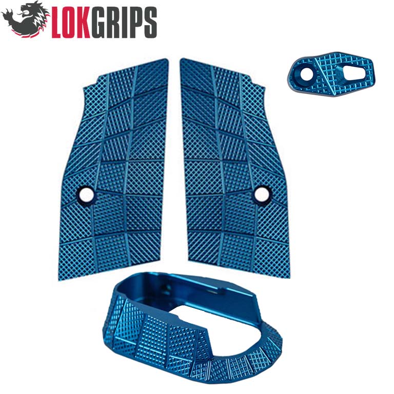 CZ Shadow 2 alu Gridlok set - magwell + grips + button