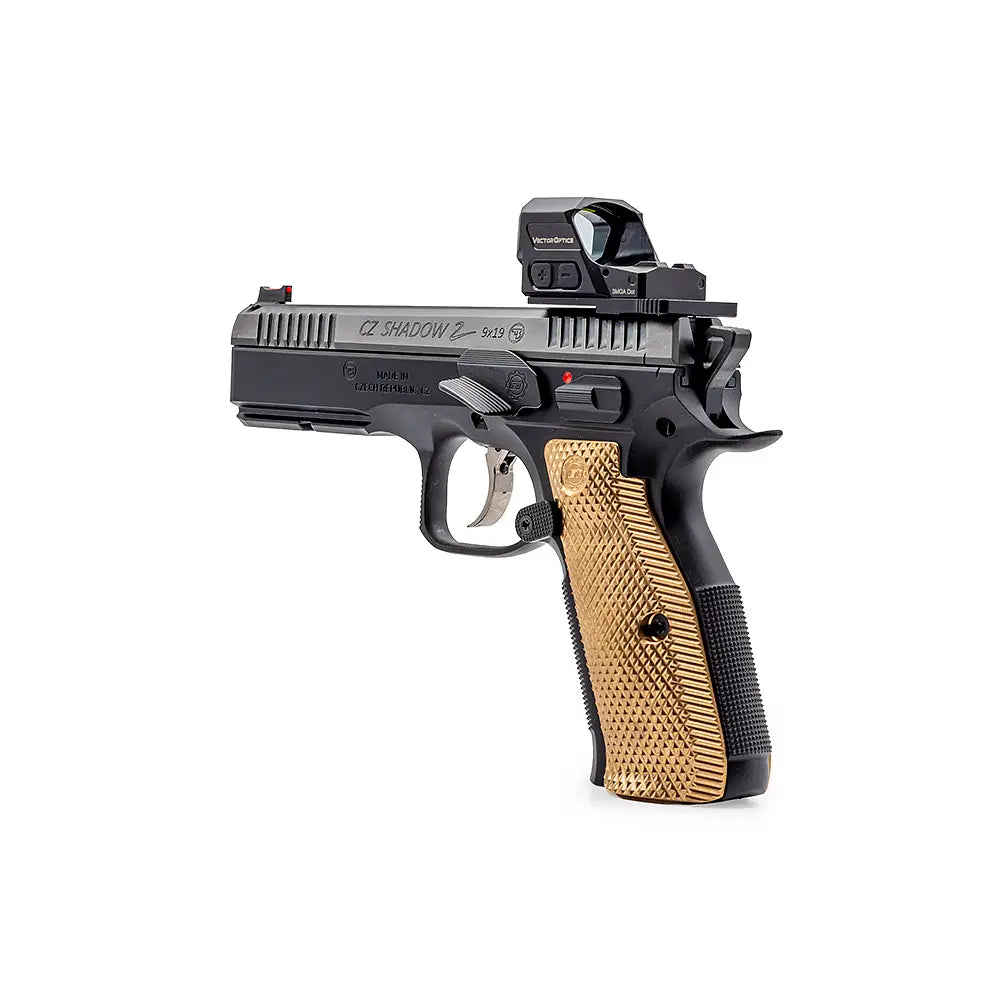 CZ Shadow 2 slide stop with shielded thumb rest