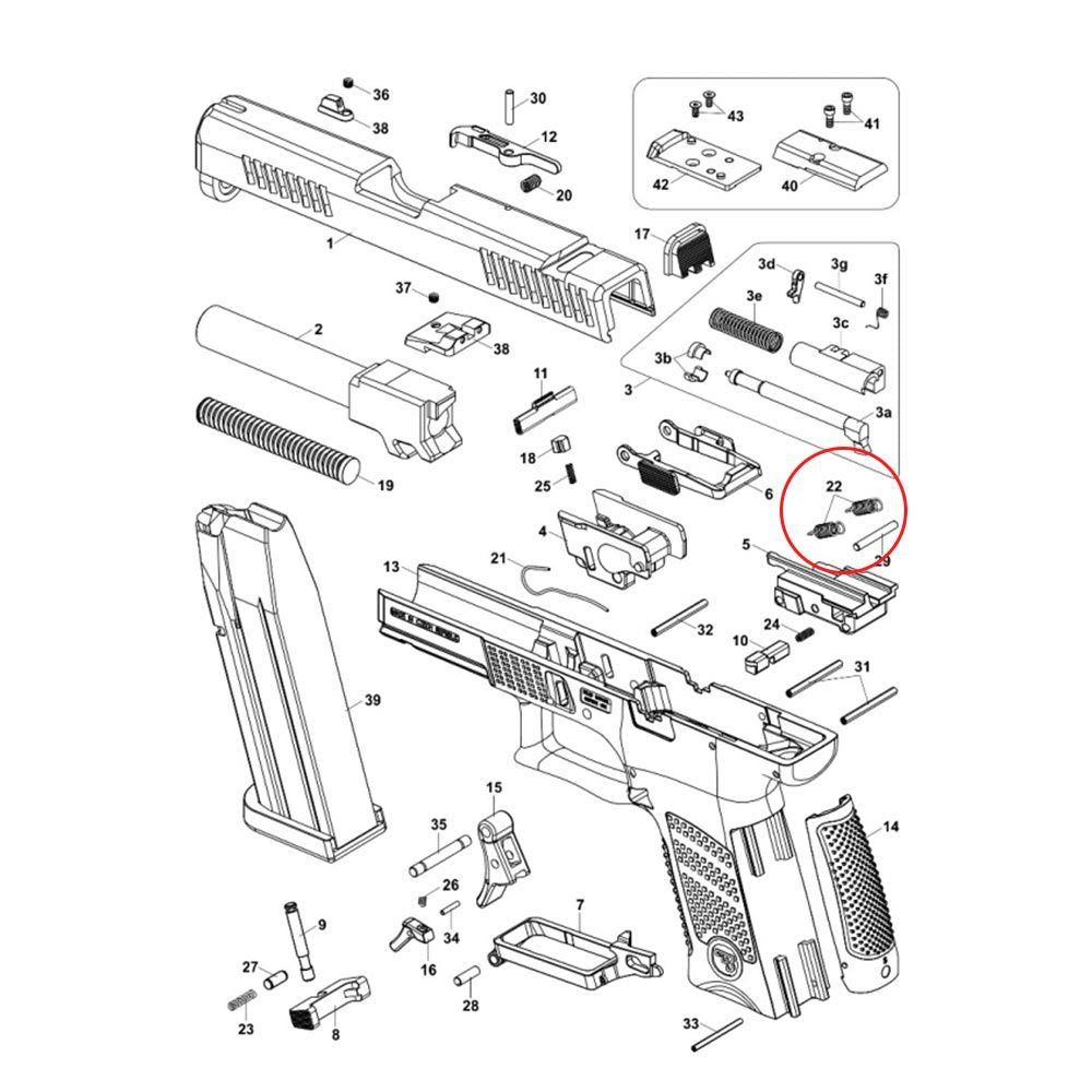 CZ P-10 trigger bar spring | 2 pcs