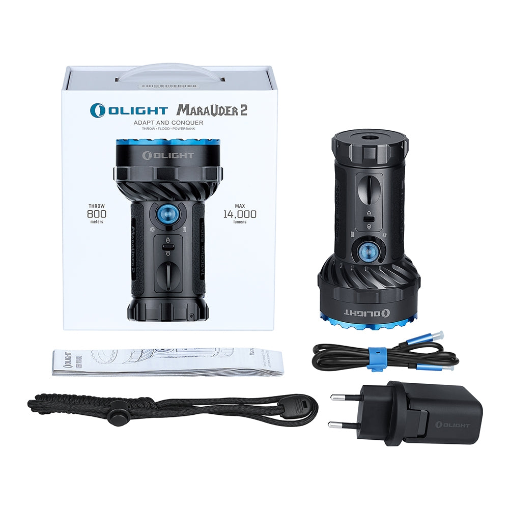 Olight Marauder 2 | ultra powerfull rechargeable flashlight | 14.000 lm