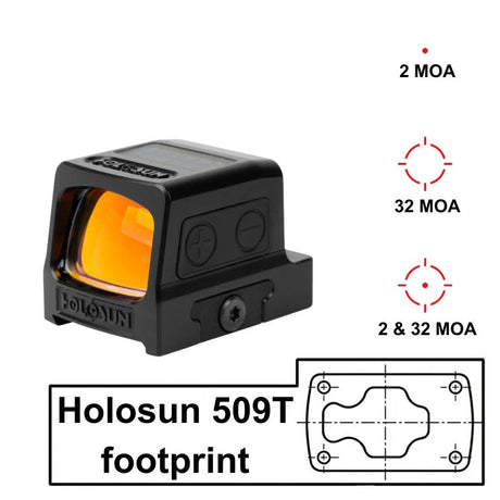 Red dots with Holosun 509T footprint