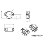 1 inch scope rings [25,4mm] | long Picatinny QD Ergo base JK-N