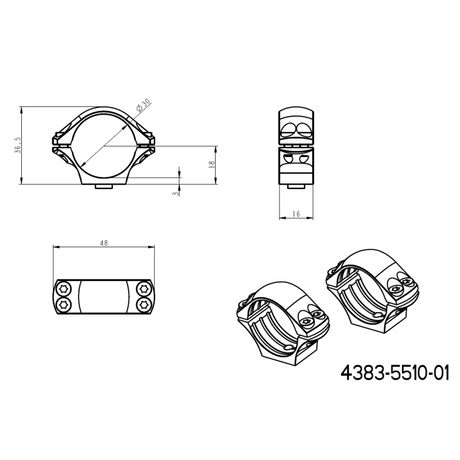 30mm scope rings | long Picatinny QD Ergo base JK-N