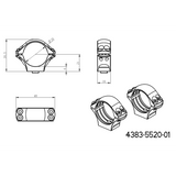30mm scope rings | two-piece Picatinny QD Ergo base JK-N