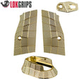 CZ TS 2, CZ 75 Tactical Sports brass Gridlok set - magwell, grips & button