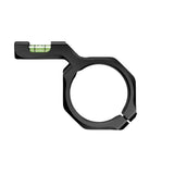Offset bubble level for rifle scope