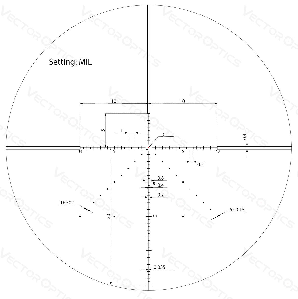 Vector Optics Veyron 4-16x44 IR First Focal Plane Illuminated rifle scope Vector Optics