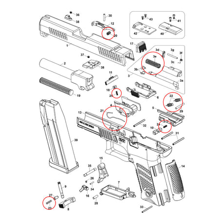 CZ P-10 set of springs