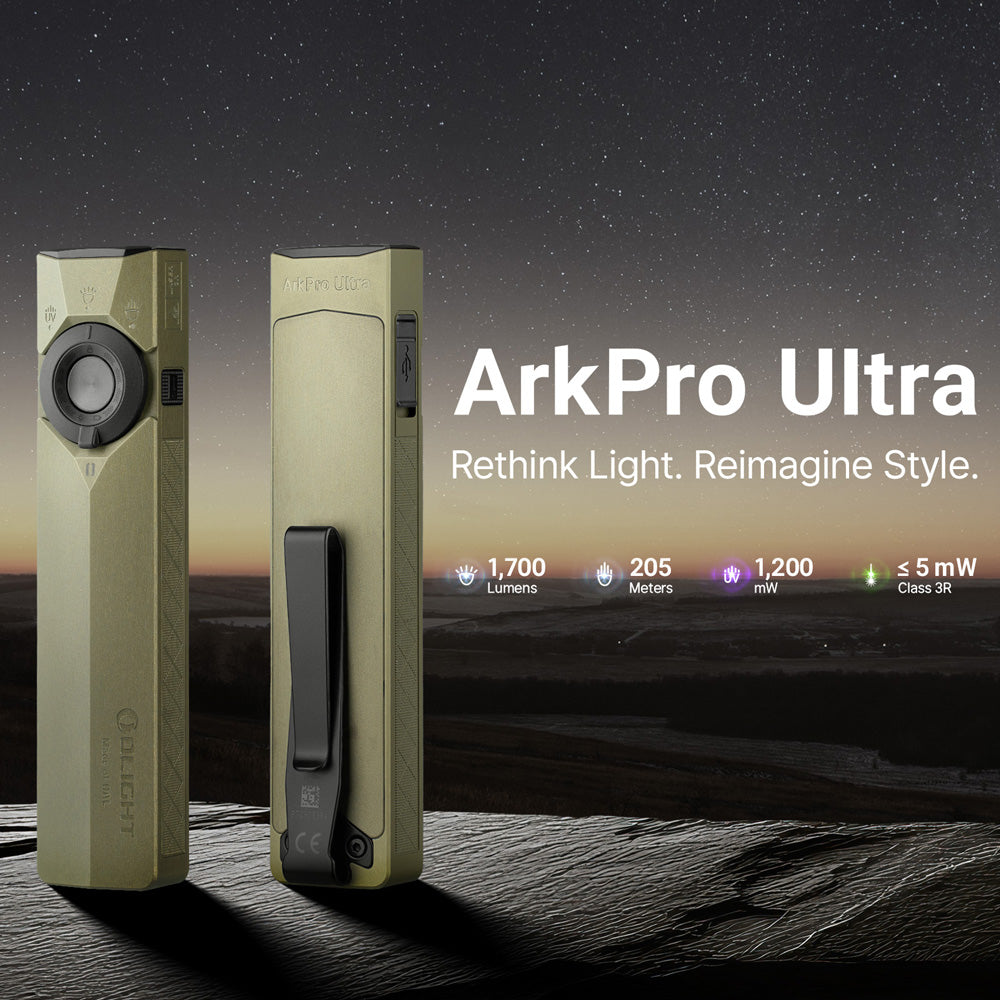 Olight ArkPro Ultra | flat 4-in-1 EDC flashlight | 1.700 lm - Olive Green